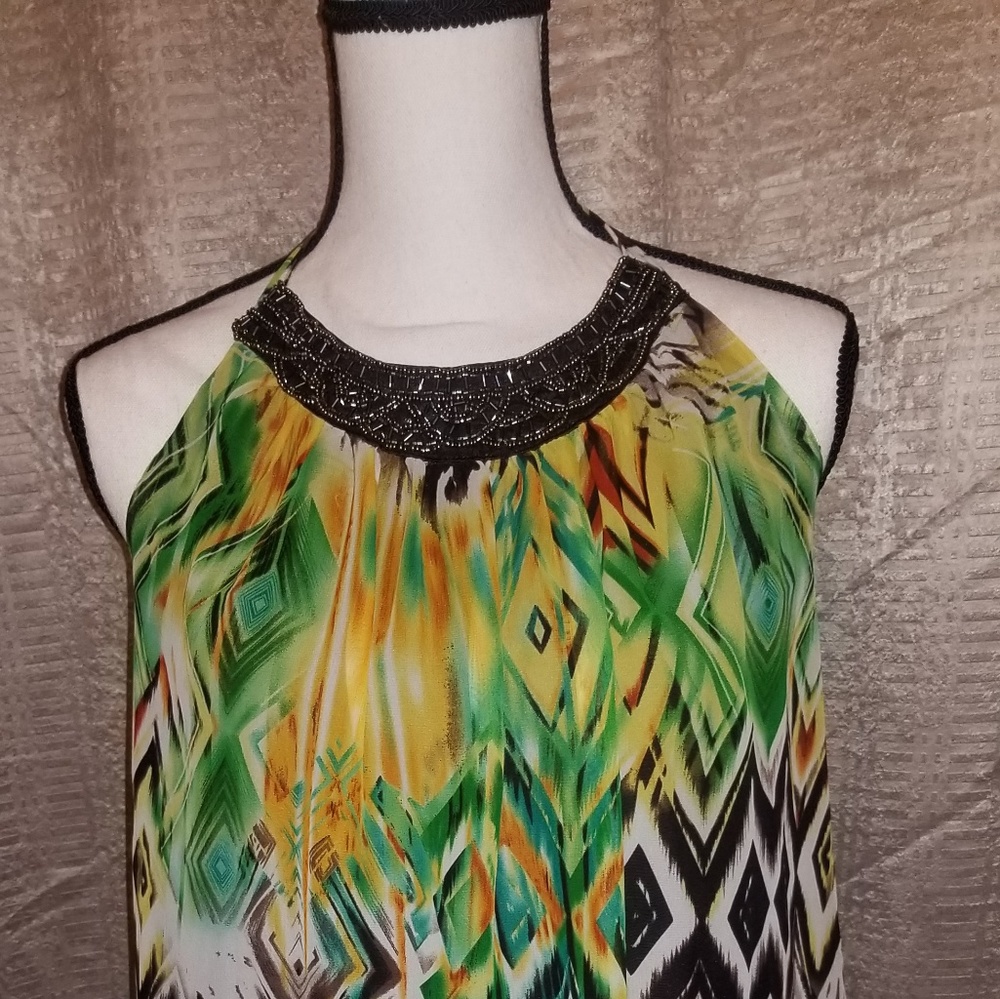 Multi colored high low dress